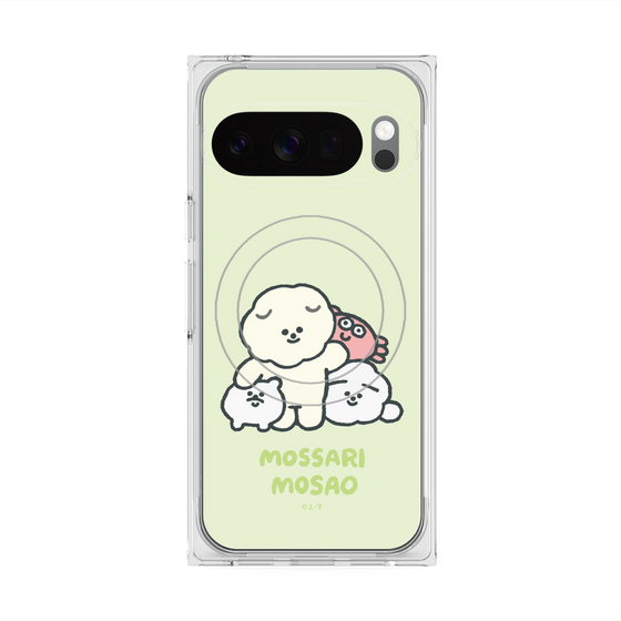 Premium Square Case with Pixelsnap［ Mossari Mosao - Everyone Together - Green ］