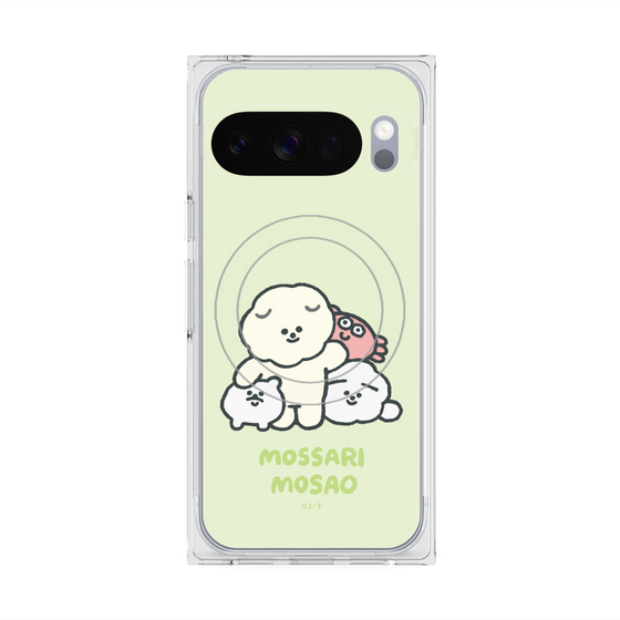 Premium Square Case with Pixelsnap［ Mossari Mosao - Everyone Together - Green ］