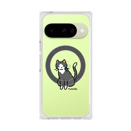 Premium Square Case with Pixelsnap［ Original - CASEPLAY Cat - tuxedo ］