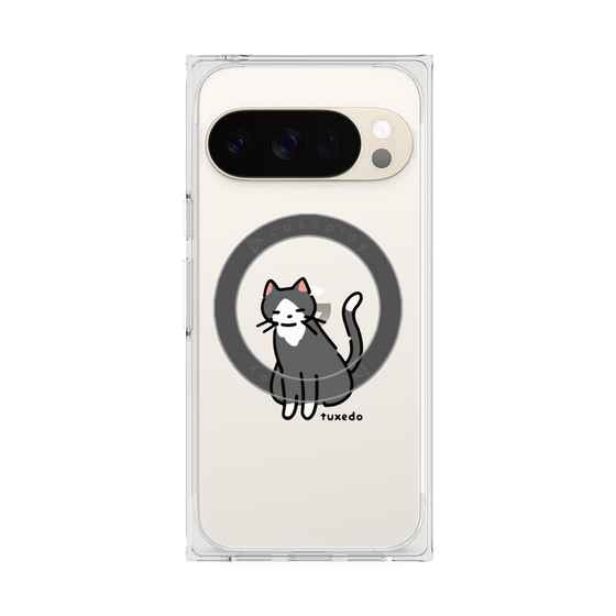 Premium Square Case with Pixelsnap［ Original - CASEPLAY Cat - tuxedo ］