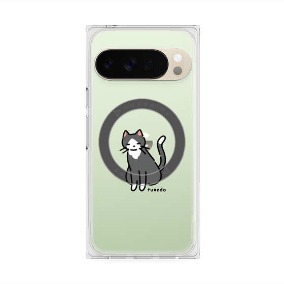 Premium Square Case with Pixelsnap［ Original - CASEPLAY Cat - tuxedo ］