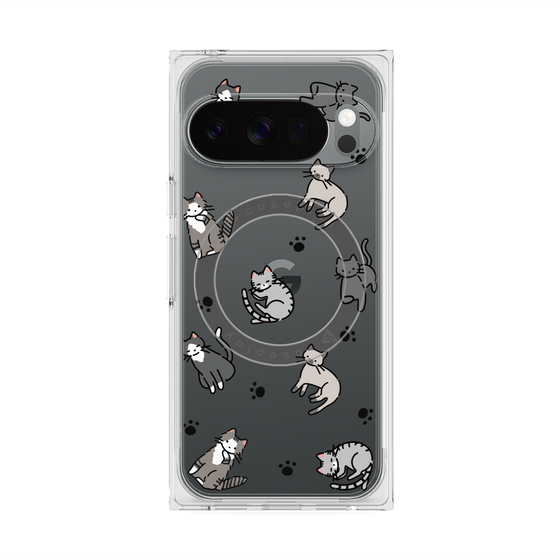 Premium Square Case with Pixelsnap［ Original - CASEPLAY Cat All-over Pattern - color ］