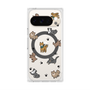 Premium Square Case with Pixelsnap［ Original - CASEPLAY Dog All-over Pattern - color ］