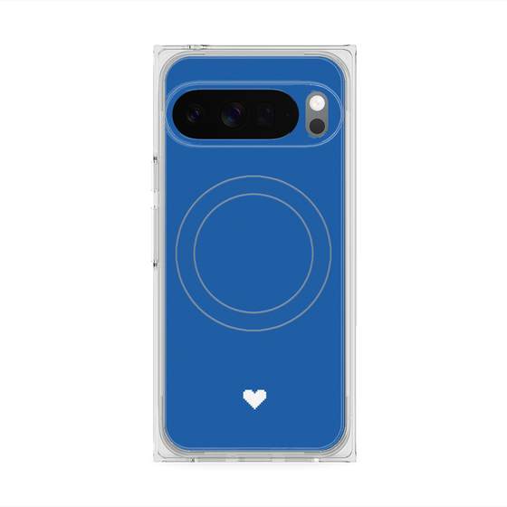 Premium Square Case with Pixelsnap［ Original - Favorite Color Heart - Blue ］