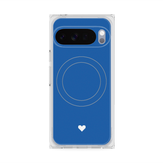 Premium Square Case with Pixelsnap［ Original - Favorite Color Heart - Blue ］