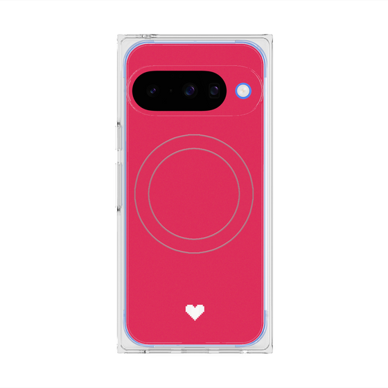 Premium Square Case with Pixelsnap［ Original - Favorite Color Heart - Red ］