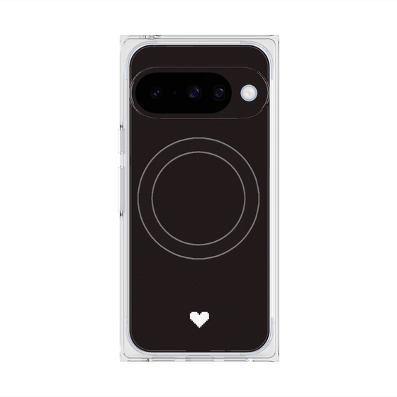 Premium Square Case with Pixelsnap［ Original - Favorite Color Heart - Black ］