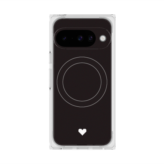 Premium Square Case with Pixelsnap［ Original - Favorite Color Heart - Black ］