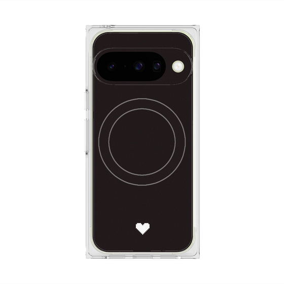 Premium Square Case with Pixelsnap［ Original - Favorite Color Heart - Black ］