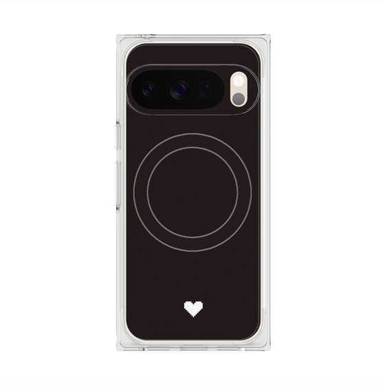 Premium Square Case with Pixelsnap［ Original - Favorite Color Heart - Black ］