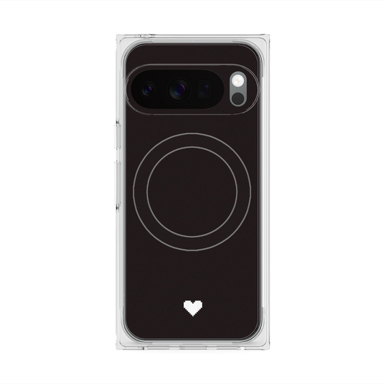 Premium Square Case with Pixelsnap［ Original - Favorite Color Heart - Black ］