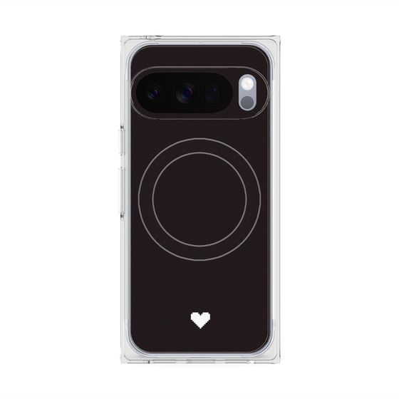 Premium Square Case with Pixelsnap［ Original - Favorite Color Heart - Black ］