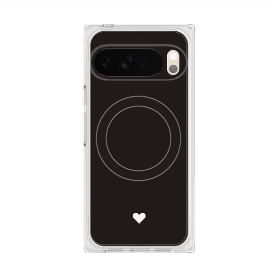 Premium Square Case with Pixelsnap［ Original - Favorite Color Heart - Black ］