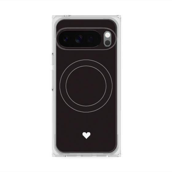 Premium Square Case with Pixelsnap［ Original - Favorite Color Heart - Black ］