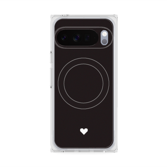 Premium Square Case with Pixelsnap［ Original - Favorite Color Heart - Black ］