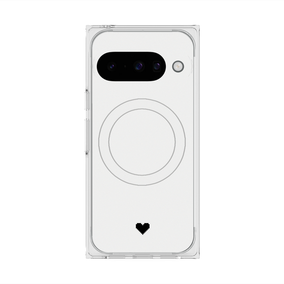 Premium Square Case with Pixelsnap［ Original - Favorite Color Heart - White ］
