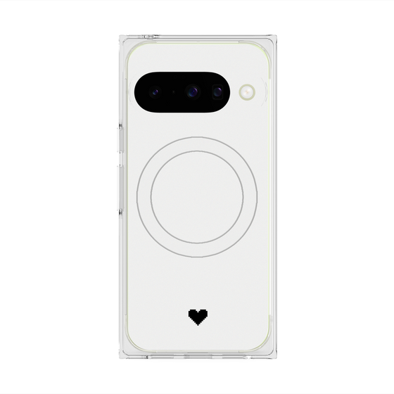 Premium Square Case with Pixelsnap［ Original - Favorite Color Heart - White ］