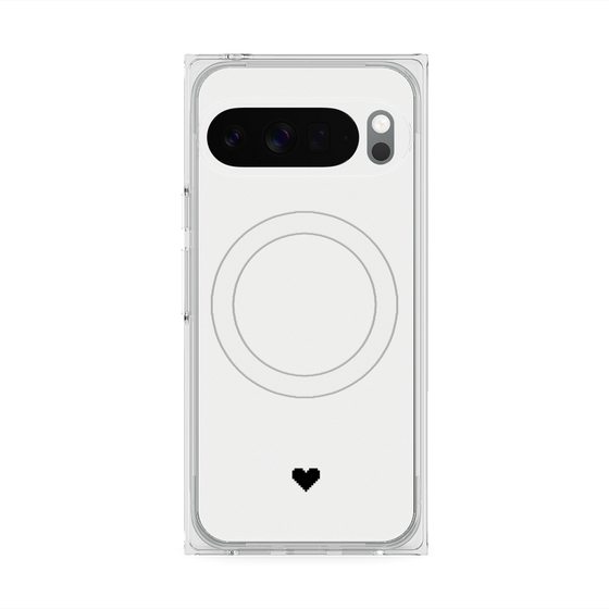 Premium Square Case with Pixelsnap［ Original - Favorite Color Heart - White ］
