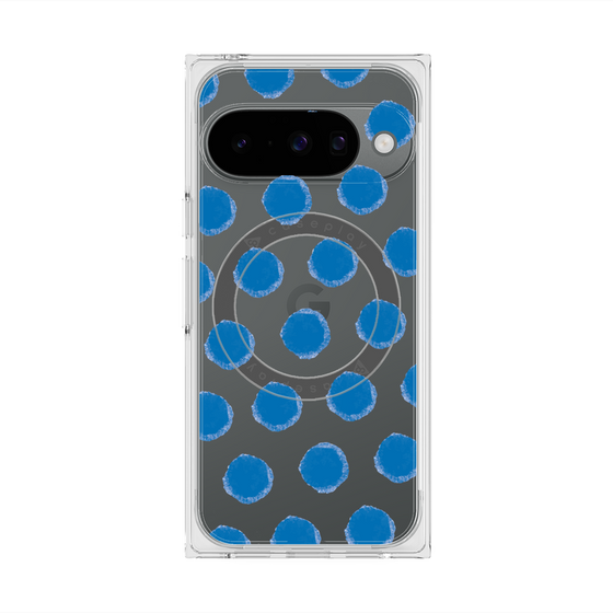 Premium Square Case with Pixelsnap［ Original - Favorite Color Polka Dots - Blue ］
