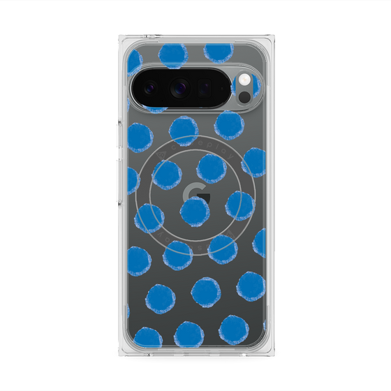 Premium Square Case with Pixelsnap［ Original - Favorite Color Polka Dots - Blue ］