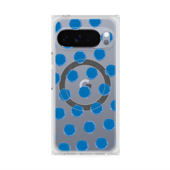 Premium Square Case with Pixelsnap［ Original - Favorite Color Polka Dots - Blue ］