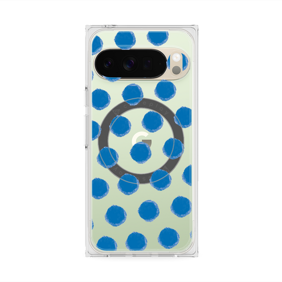 Premium Square Case with Pixelsnap［ Original - Favorite Color Polka Dots - Blue ］