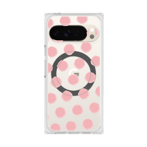 Premium Square Case with Pixelsnap［ Original - Favorite Color Polka Dots - Pink ］