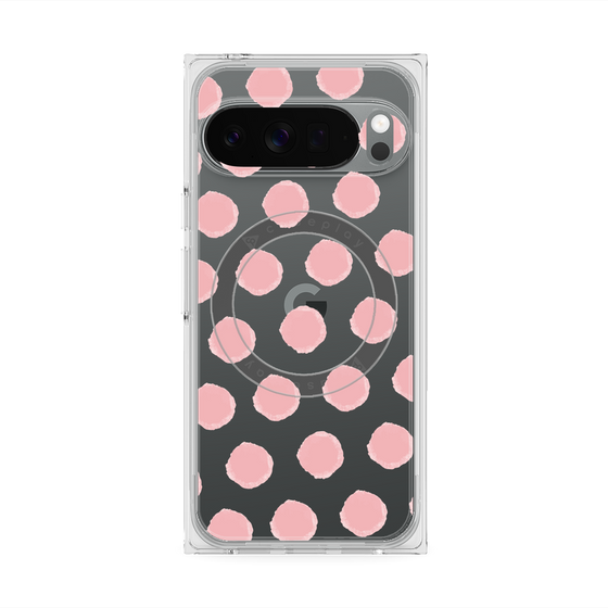 Premium Square Case with Pixelsnap［ Original - Favorite Color Polka Dots - Pink ］
