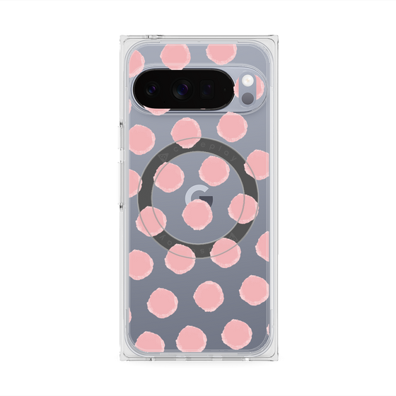Premium Square Case with Pixelsnap［ Original - Favorite Color Polka Dots - Pink ］