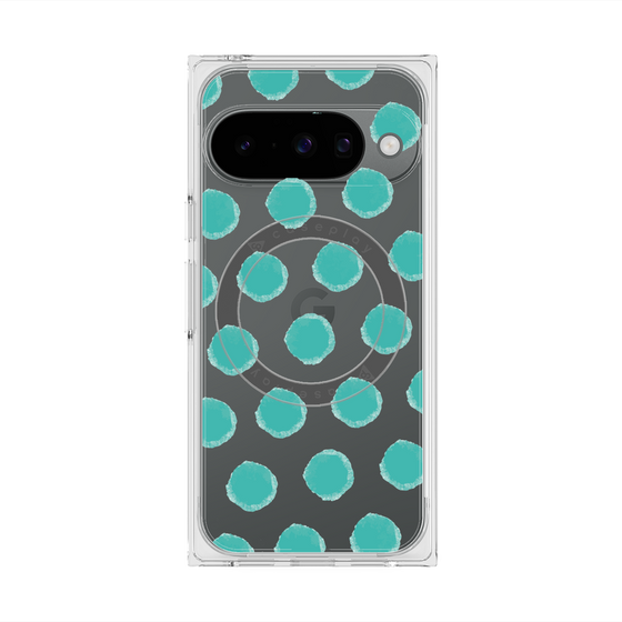 Premium Square Case with Pixelsnap［ Original - Favorite Color Polka Dots - Green ］