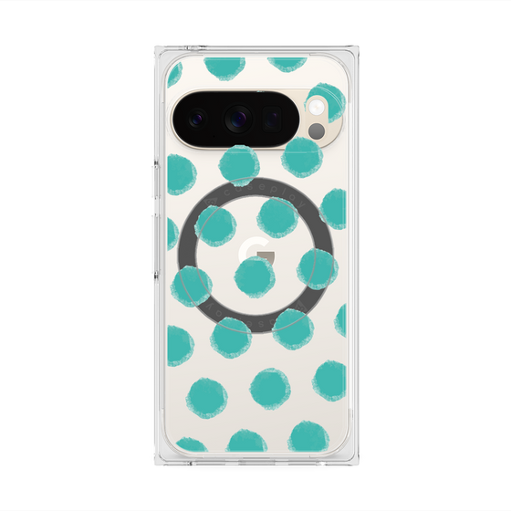 Premium Square Case with Pixelsnap［ Original - Favorite Color Polka Dots - Green ］