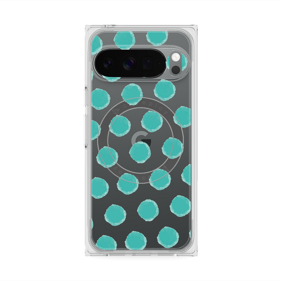 Premium Square Case with Pixelsnap［ Original - Favorite Color Polka Dots - Green ］