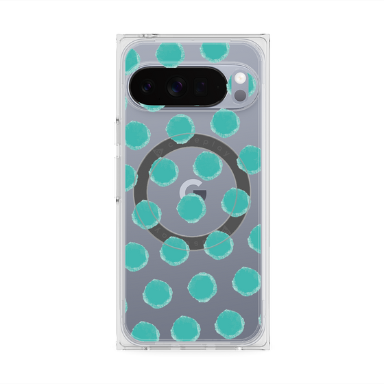 Premium Square Case with Pixelsnap［ Original - Favorite Color Polka Dots - Green ］