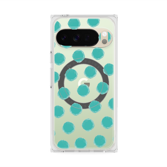 Premium Square Case with Pixelsnap［ Original - Favorite Color Polka Dots - Green ］