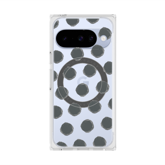 Premium Square Case with Pixelsnap［ Original - Favorite Color Polka Dots - Black ］
