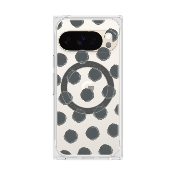 Premium Square Case with Pixelsnap［ Original - Favorite Color Polka Dots - Black ］