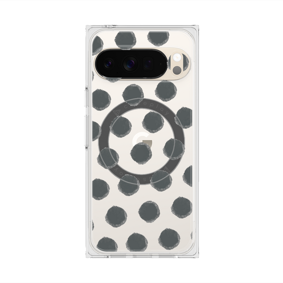 Premium Square Case with Pixelsnap［ Original - Favorite Color Polka Dots - Black ］