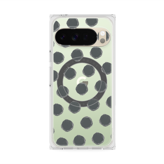 Premium Square Case with Pixelsnap［ Original - Favorite Color Polka Dots - Black ］