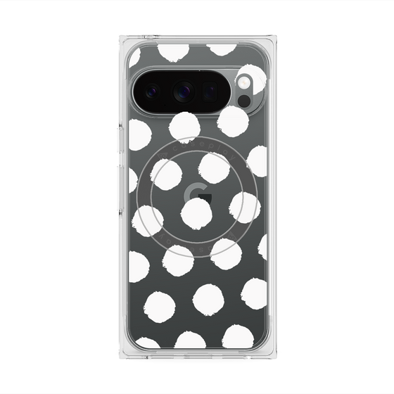 Premium Square Case with Pixelsnap［ Original - Favorite Color Polka Dots - White ］