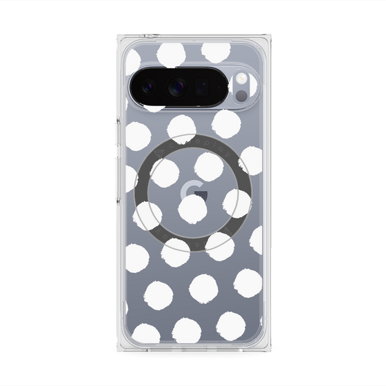 Premium Square Case with Pixelsnap［ Original - Favorite Color Polka Dots - White ］
