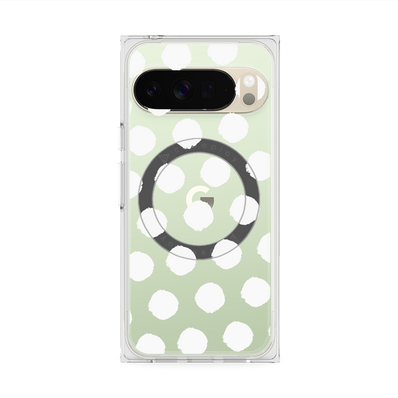 Premium Square Case with Pixelsnap［ Original - Favorite Color Polka Dots - White ］