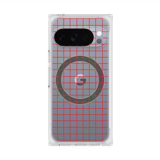 Premium Square Case with Pixelsnap［ Original - Favorite Color Check - Red ］