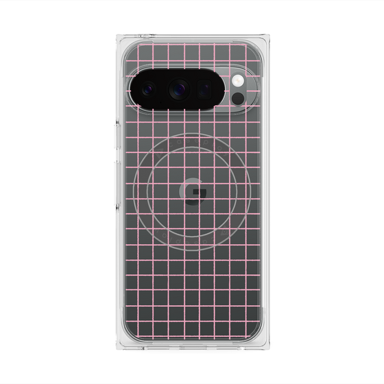 Premium Square Case with Pixelsnap［ Original - Favorite Color Check - Pink ］