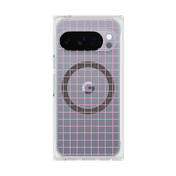 Premium Square Case with Pixelsnap［ Original - Favorite Color Check - Pink ］