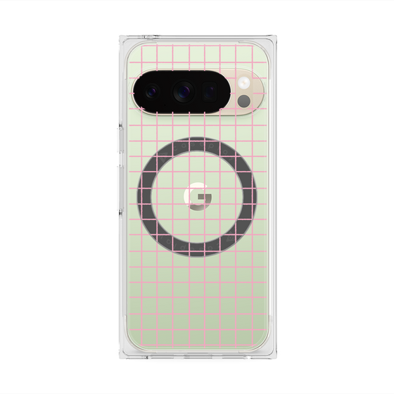 Premium Square Case with Pixelsnap［ Original - Favorite Color Check - Pink ］