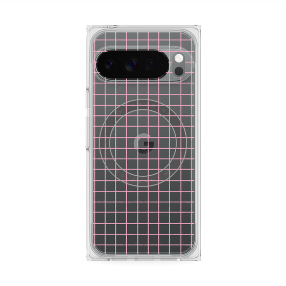 Premium Square Case with Pixelsnap［ Original - Favorite Color Check - Pink ］