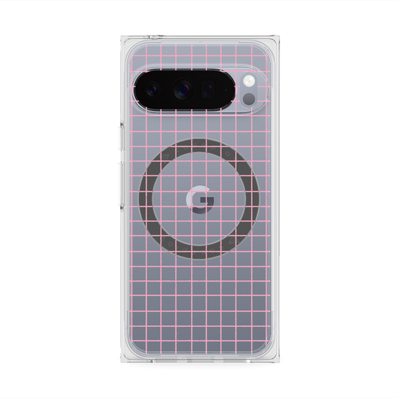 Premium Square Case with Pixelsnap［ Original - Favorite Color Check - Pink ］