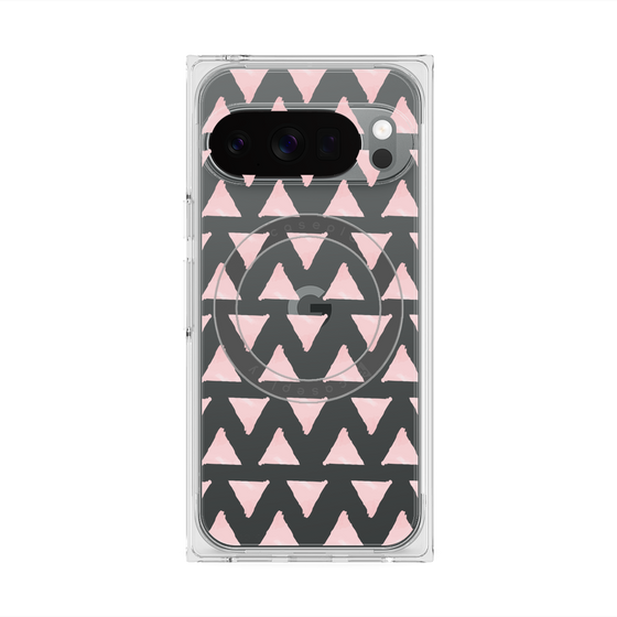 Premium Square Case with Pixelsnap［ Original - Favorite Color Triangle - Pink ］