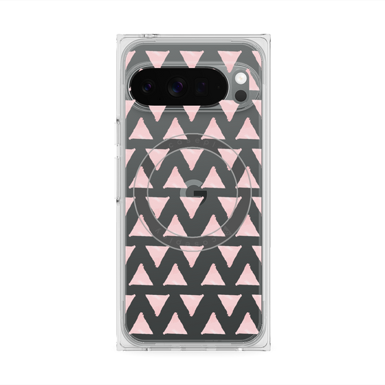 Premium Square Case with Pixelsnap［ Original - Favorite Color Triangle - Pink ］