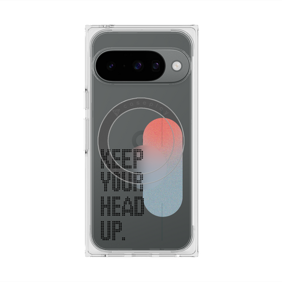 Premium Square Case with Pixelsnap［ Original - Dot Overlay - KEEP YOUR HEAD UP/A ］